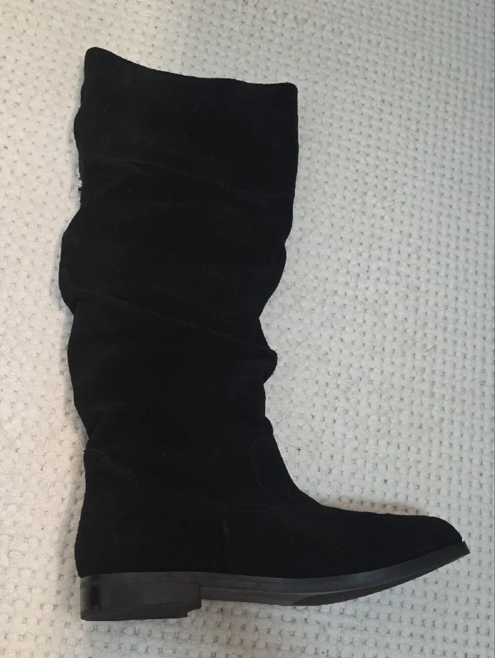 Steve Madden Balen Womens Black Faux Suede Slouch Knee High Boots